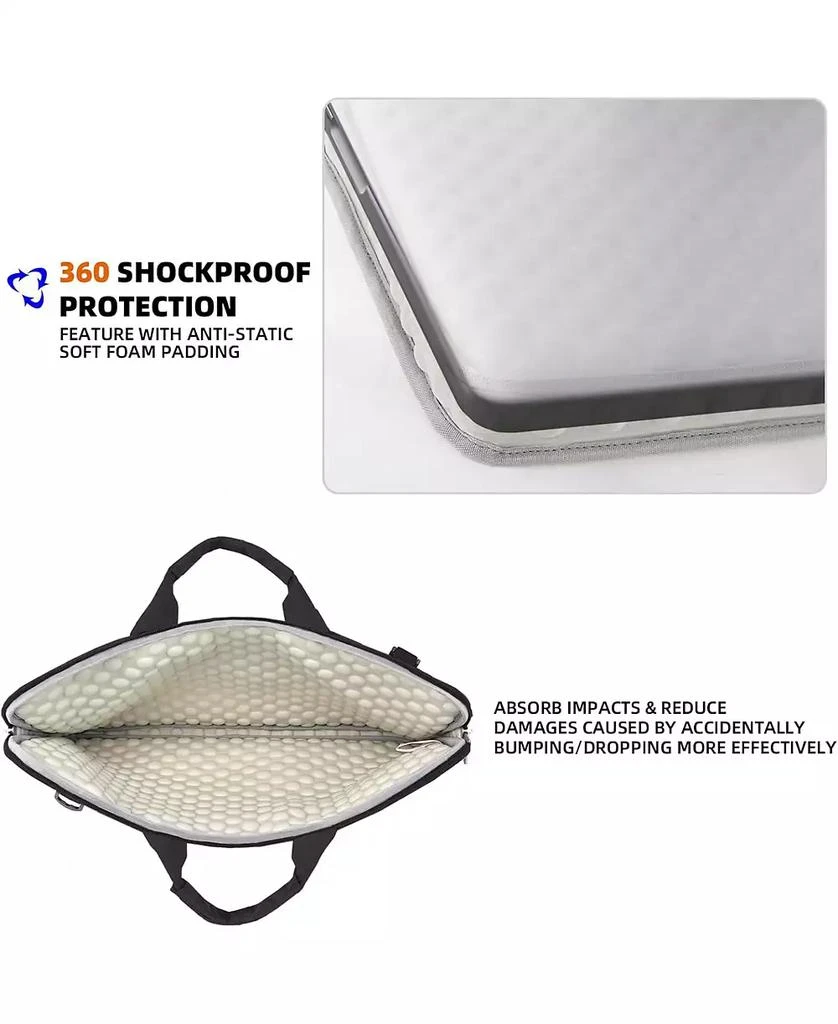 Acer 15.6 inch Laptop Shoulder Bag,Slim Shockproof Computer Sleeve Notebook Ultrabooks Carrying Case Handbag Cover Fit for Acer Asus Dell Lenovo HP Toshiba, Black 2