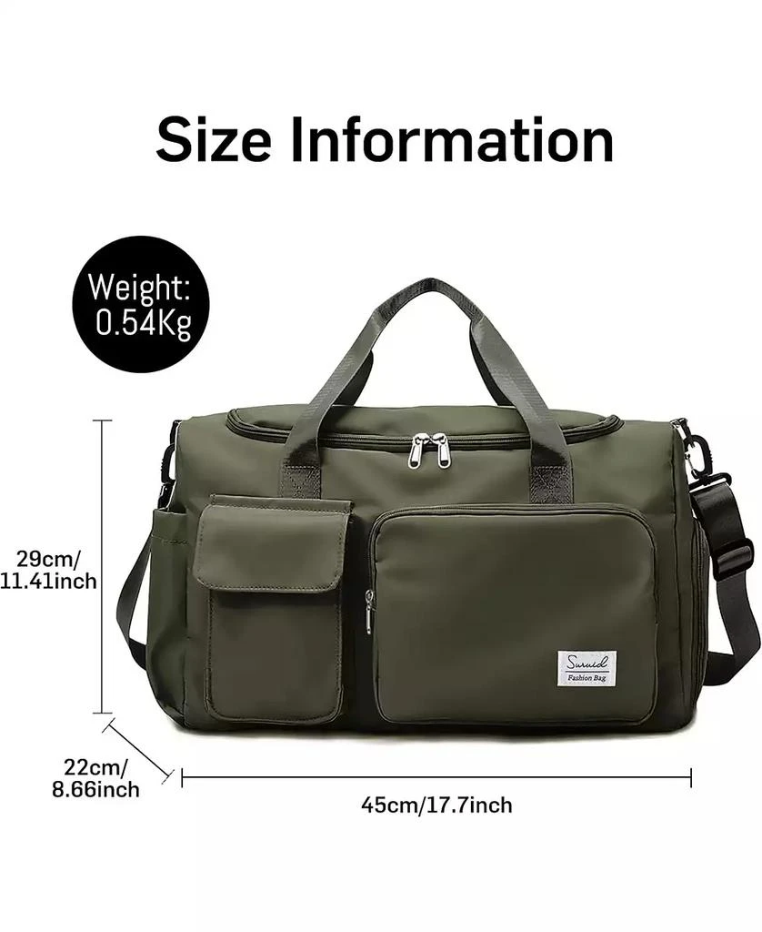 Urtala Travel Duffel Bag with Shoes Compartment Sports Gym Bag with Dry Wet Separated Pocket for Men and Women Overnight Bag Weekender Bag Training Handbag 2