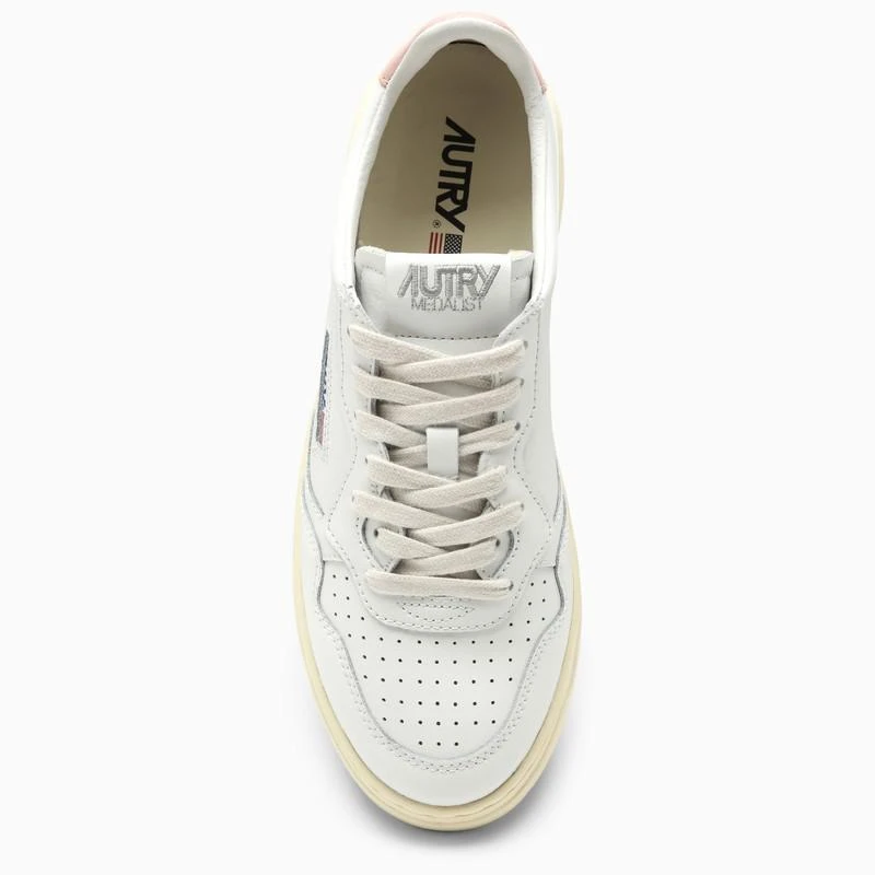 AUTRY White/pink leather Medalist sneakers 4