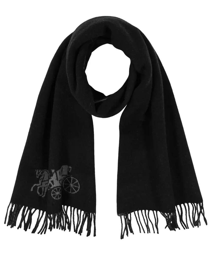 Coach Women
s Oversized Bicolor Horse and Carriage Muffler