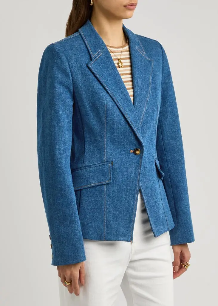 Paige Candace stretch-denim blazer 2