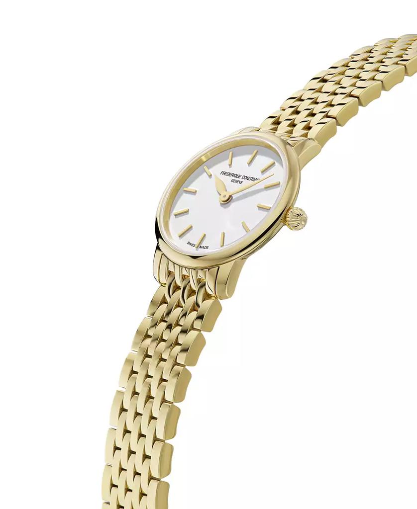 Frederique Constant Women's Swiss Slimline Mini Gold-Tone Stainless Steel Bracelet Watch 25mm