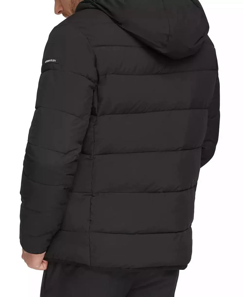 Calvin Klein Men's Chevron Stretch Jacket With Sherpa Lined Hood 2