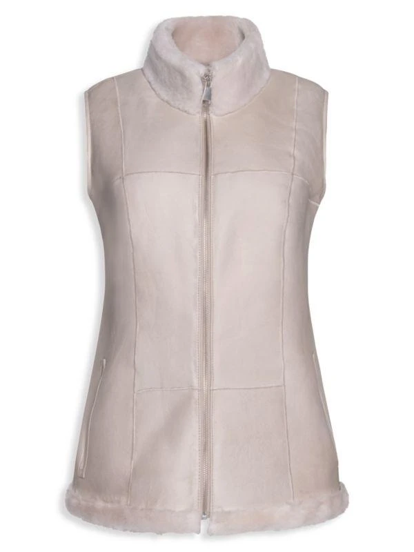 WOLFIE FURS Made For Generations Merino Shearling Zip-Front Vest 1