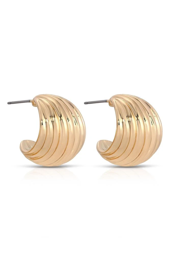 Ettika Jewelry Textured Half Hoop Earrings 3