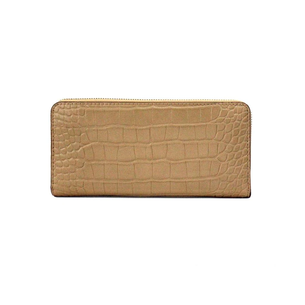 Michael Kors Jet Set Large Camel Animal Print Leather Continental Wrist Women's Wallet 3