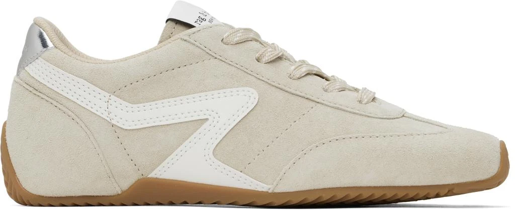 Beige Suede Ultra Slim Retro Runner Sneakers – On Sale Now with Up