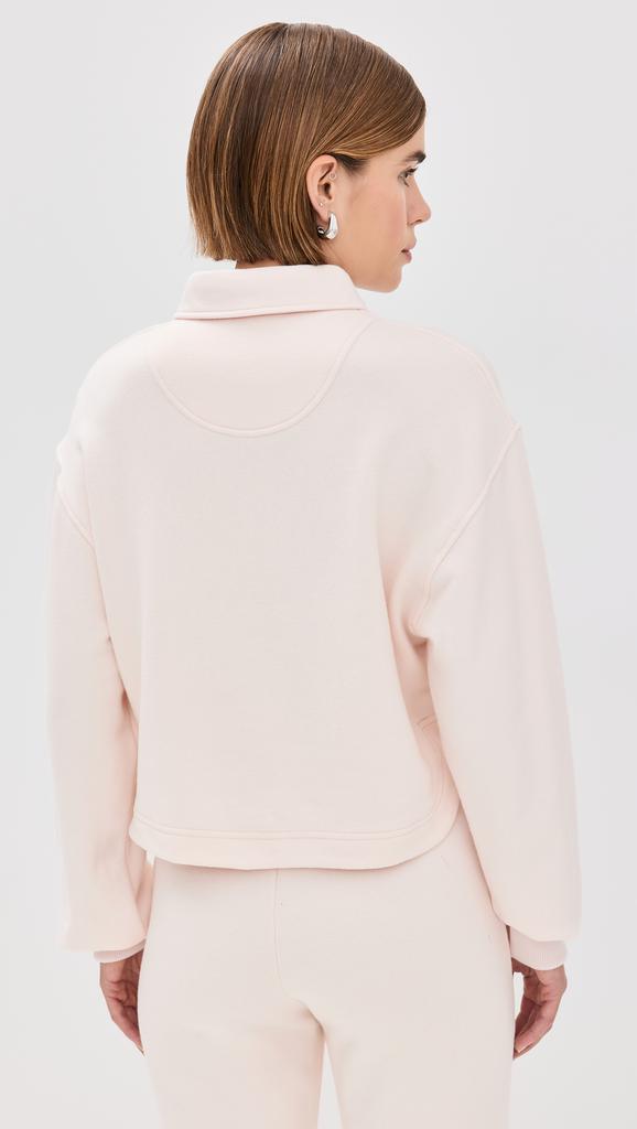 Sablyn Holden Cropped Henley Sweatshirt