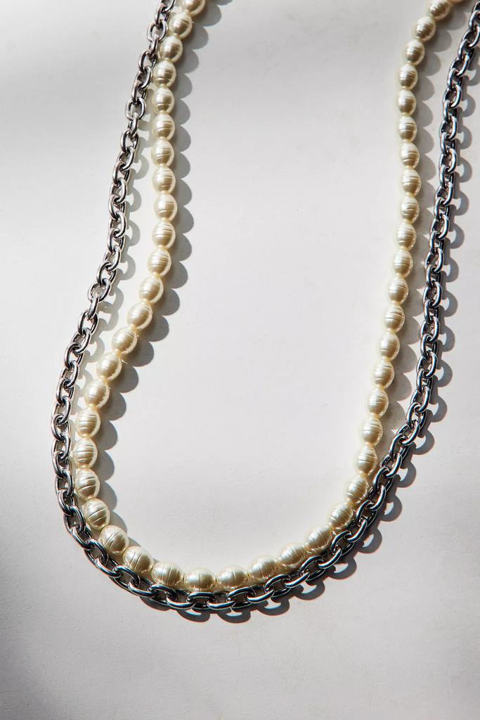 Urban Outfitters Double Strand Pearl Wallet Chain