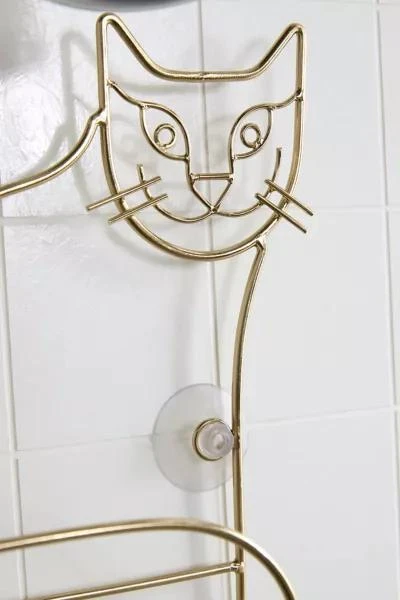 Urban Outfitters Cat Shape Stainless Steel Shower Caddy 3