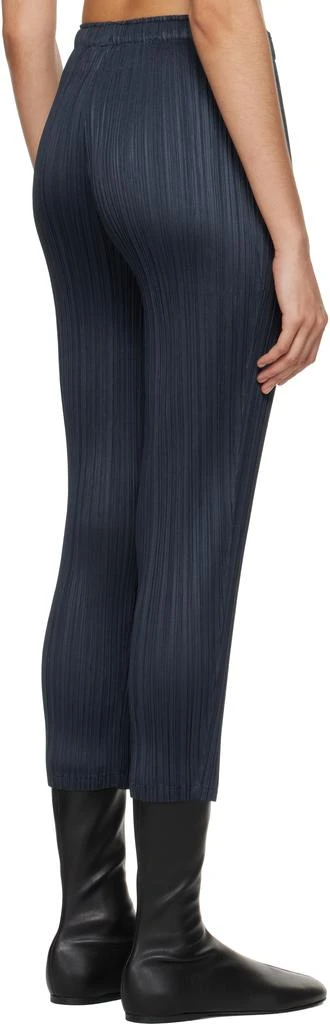 Pleats Please Navy Wormhole Trousers 3