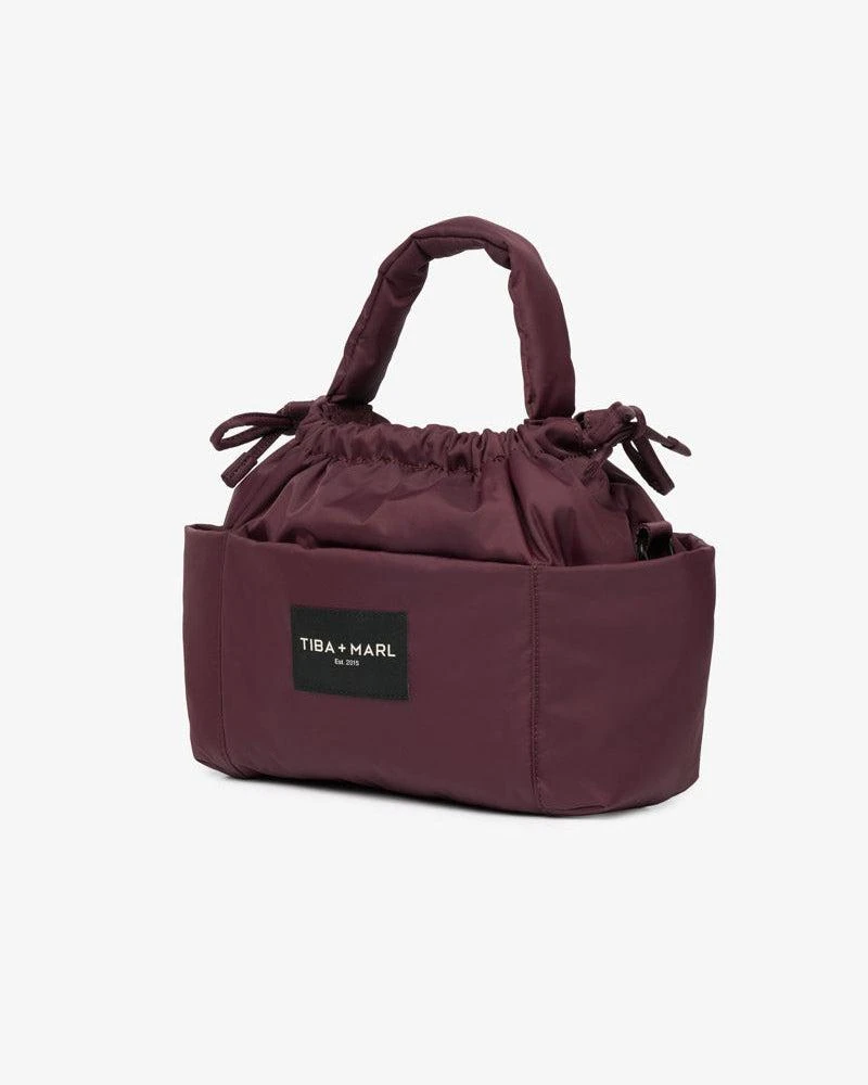 Tiba + Marl Mini Luna Drawstring Stroller Bag Burgundy 3