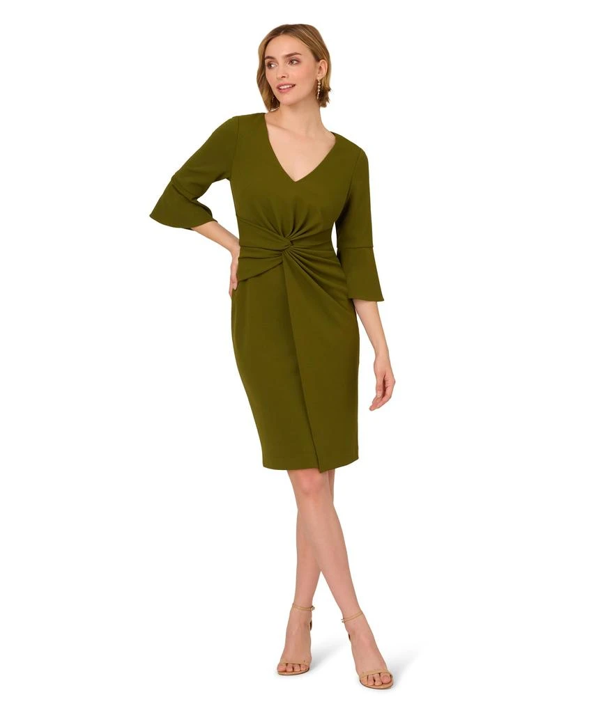 Adrianna Papell Twist Crepe Short Dress 1