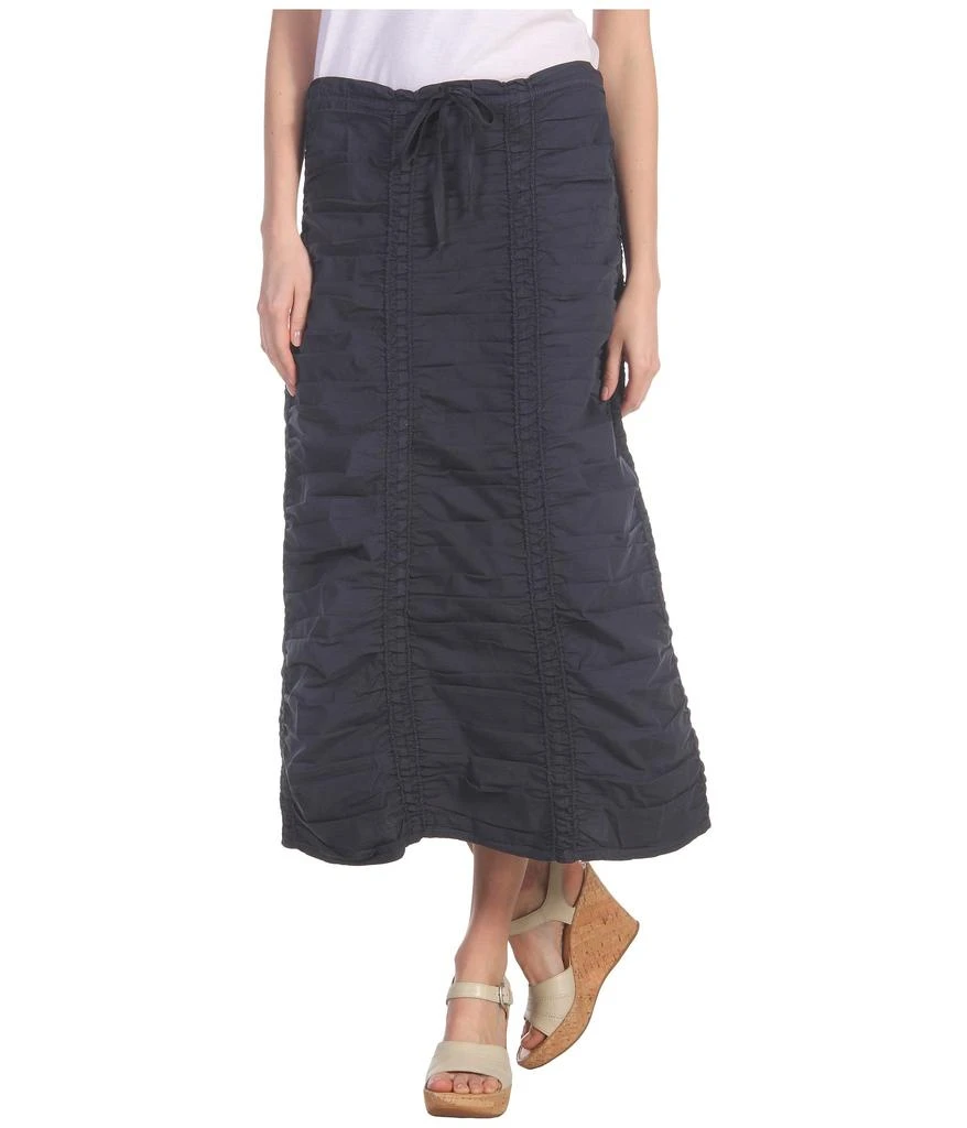 XCVI Stretch Poplin Double Shirred Panel Skirt 1