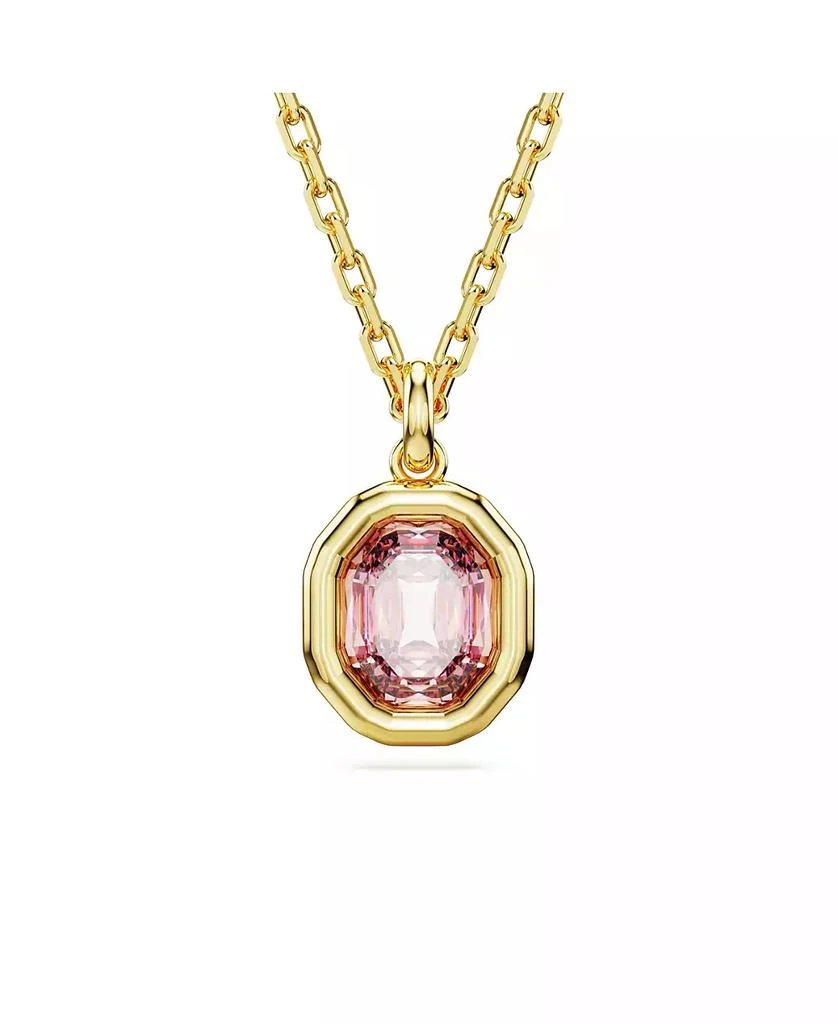 Swarovski Octagon Cut, Pink, Gold-Tone Imber Pendant Necklace 1