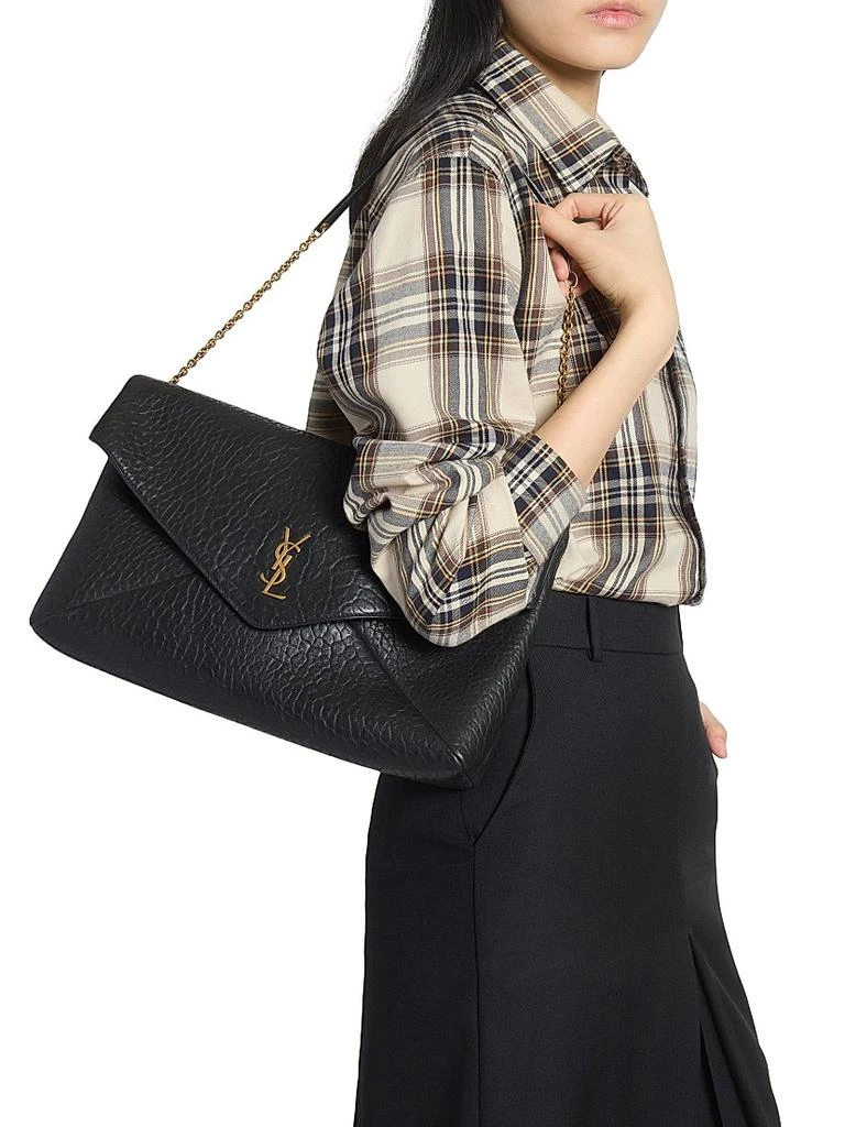 Yves Saint Laurent Cassandre XXL Envelope Pouch on Chain in Lambskin 3