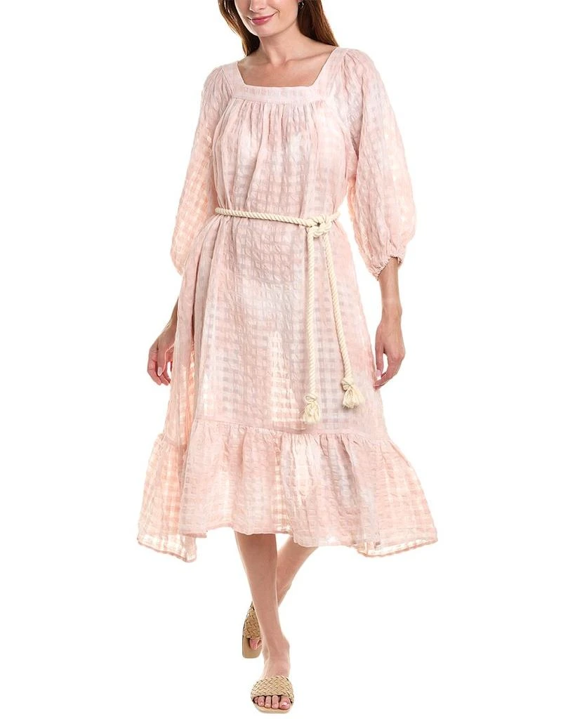 LISA MARIE FERNANDEZ Laure Linen-Blend Maxi Dress 1