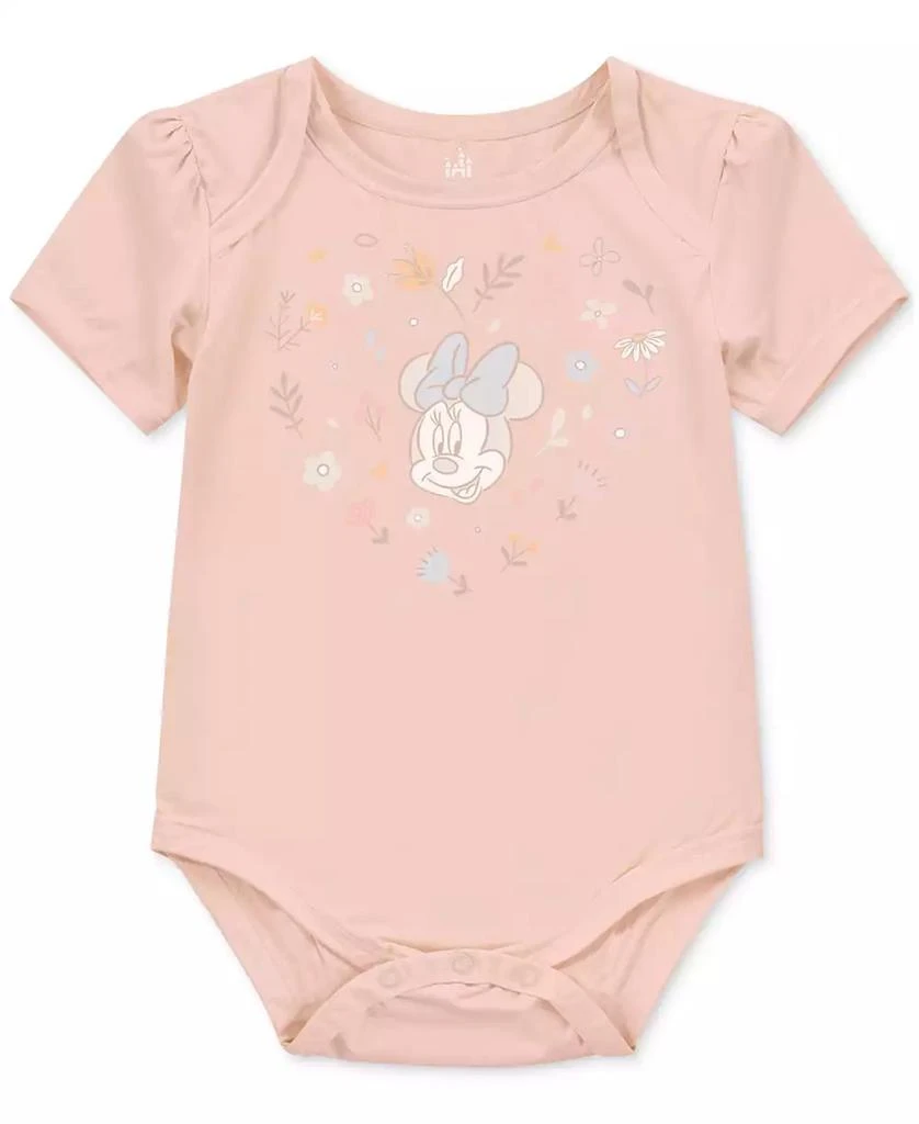 Disney Baby Girls Minnie Mouse Short-Sleeve Bodysuits, Set of 3 6