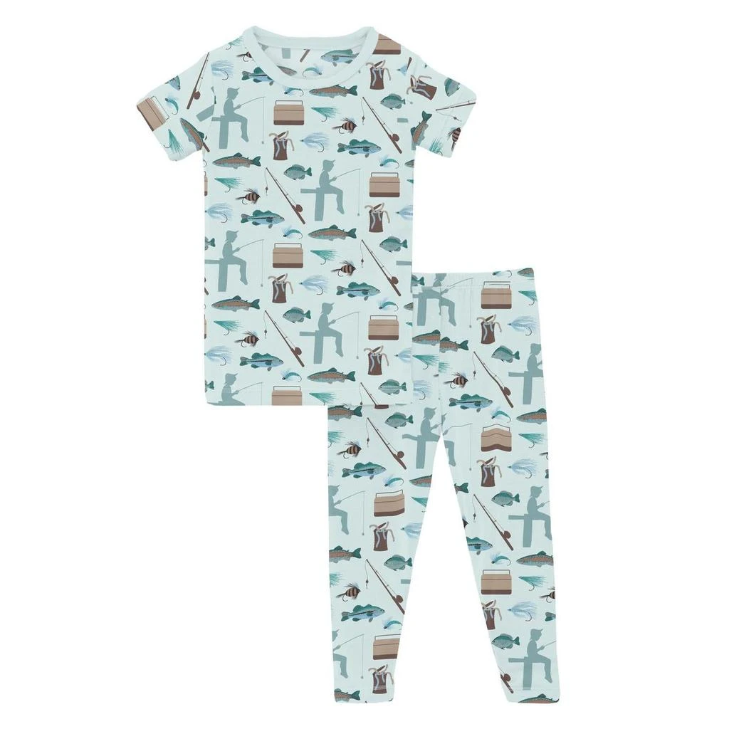 KICKEE Kickee - Baby Girl
s Short Sleeve Pajama Set