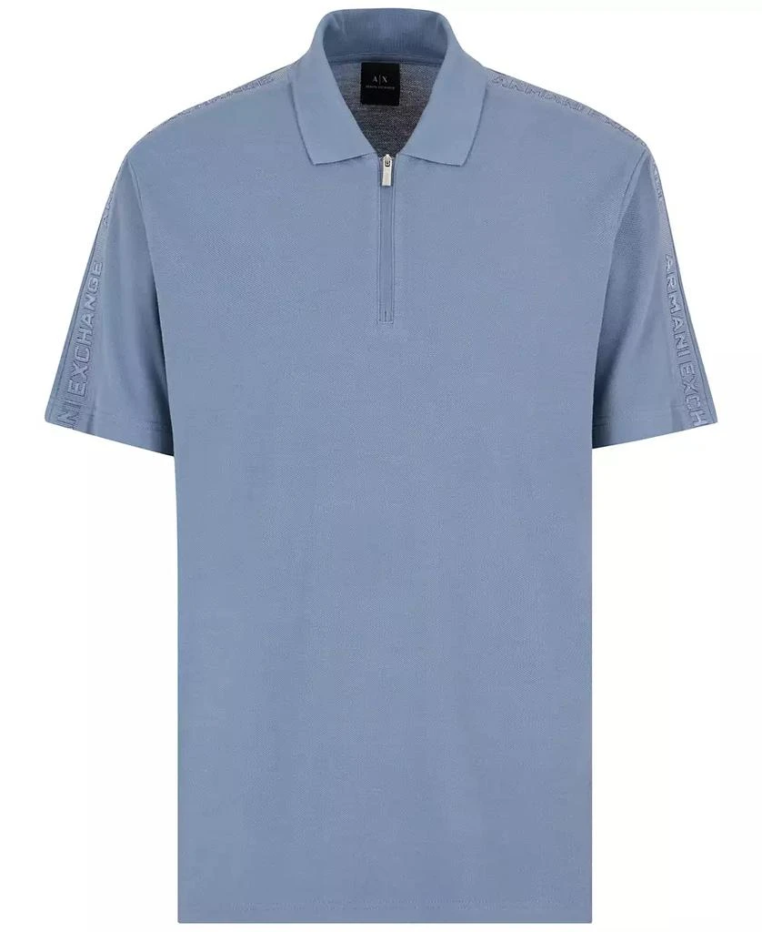 Armani Exchange Men's Regular-Fit Logo 1/4-Zip Polo Shirt 5