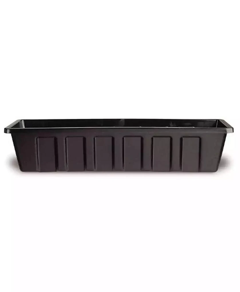 Novelty Manufacturing Polypropylene Flower Box Planter/Liner, Black, 30" L