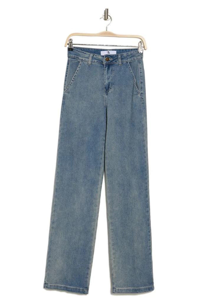 FLYING ANGEL High Waist Straight Leg Jeans 3