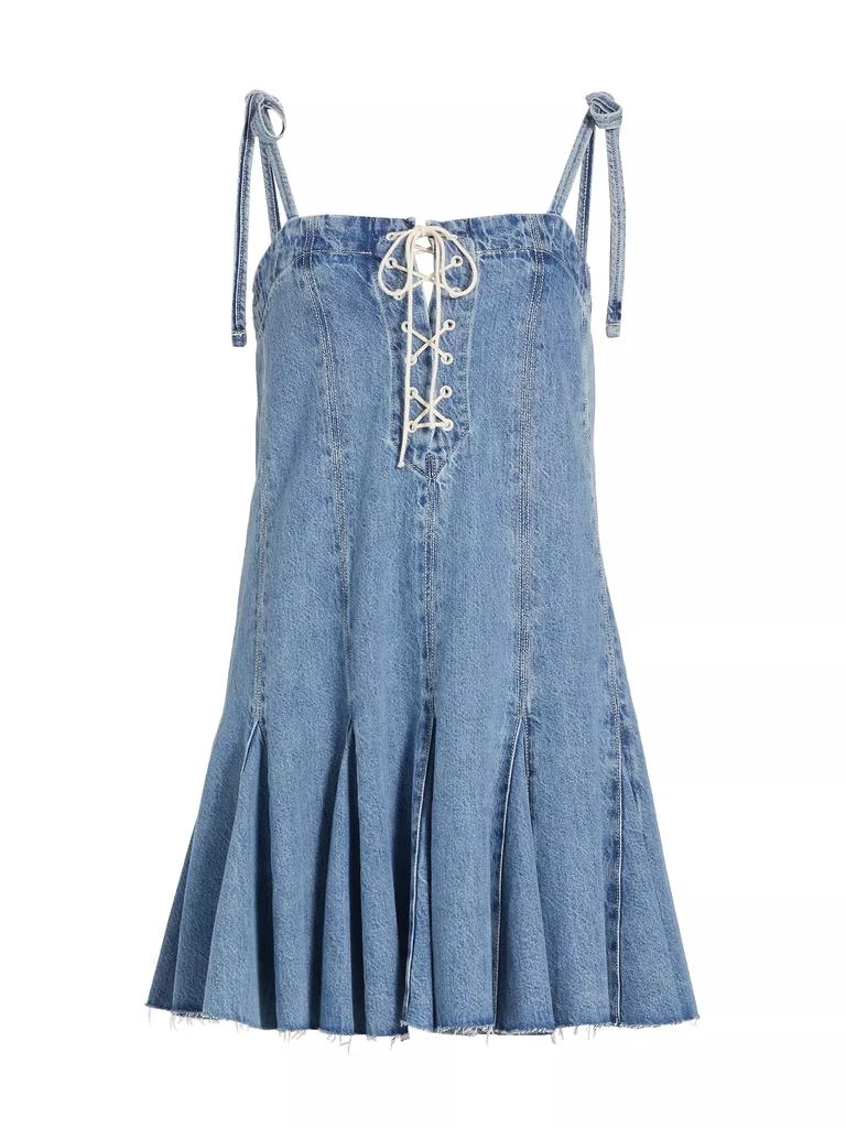 Re/Done Flounce Denim Minidress 1