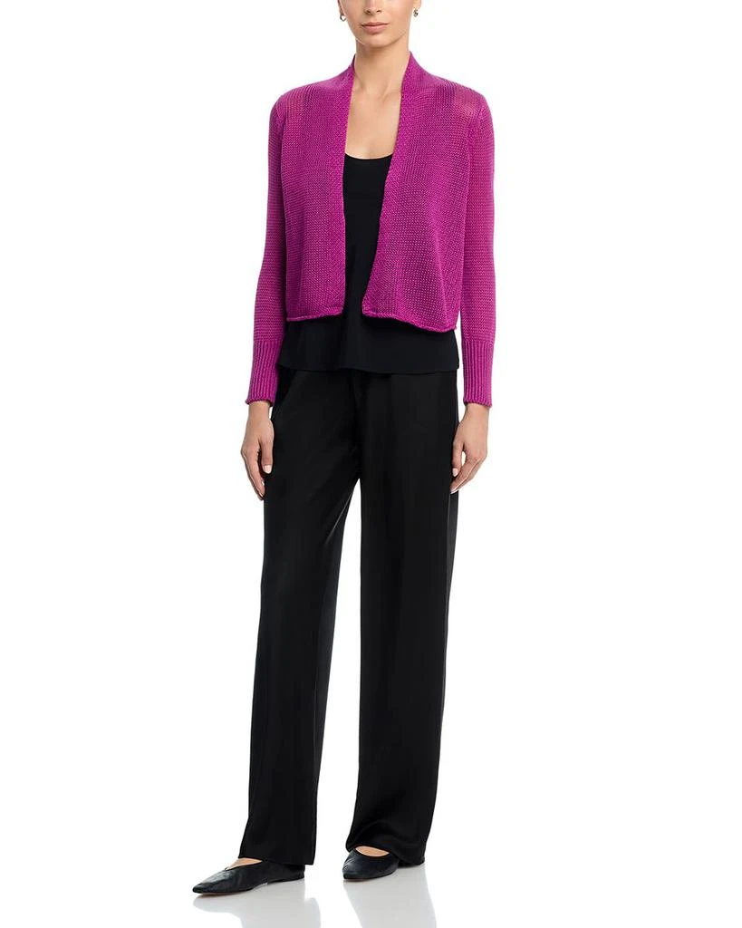 Eileen Fisher Open Front Cropped Cardigan Sweater 2