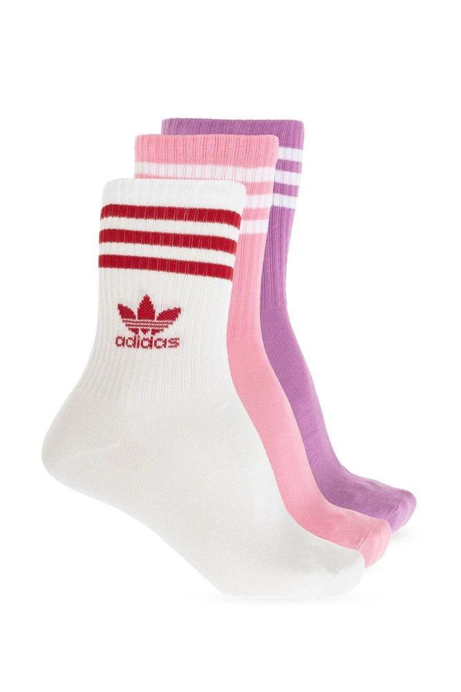 Adidas Originals Adidas Originals Logo Intarsia-Knit Three Pack Socks 1