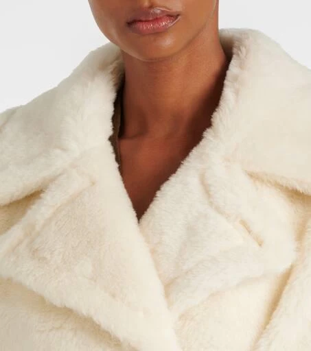 Max Mara Abavo wool and silk teddy cape 4
