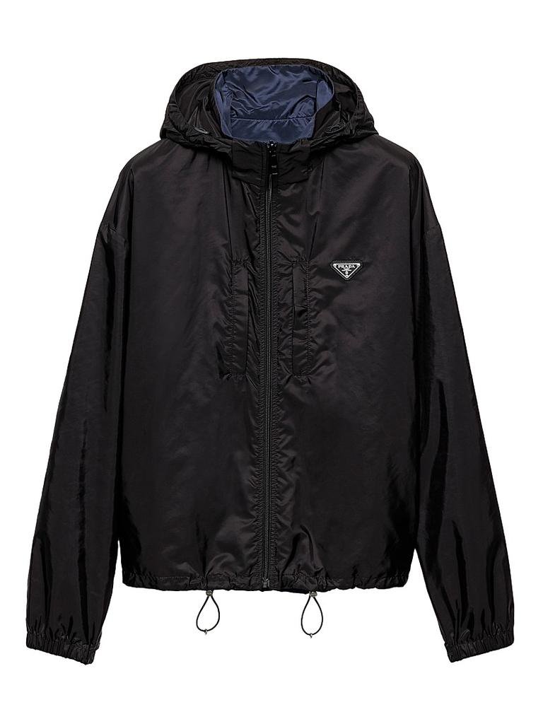 Prada Prada Logo Patch Zip-Up Jacket - Jackets - Free