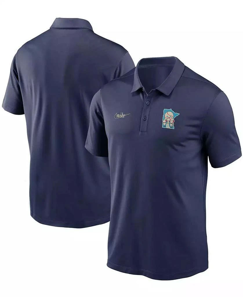 NIKE Men's Navy Minnesota Twins Cooperstown Collection Logo Franchise Performance Polo 1
