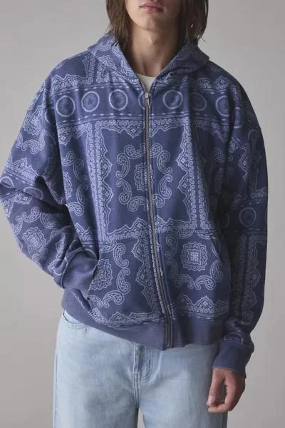 BDG BDG Bandana Pattern Zip-Up Hoodie Sweatshirt 1