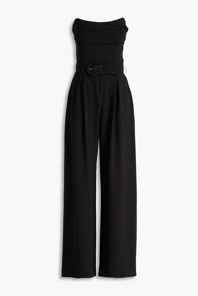 NICHOLAS Strapless draped crepe wide-leg jumpsuit
