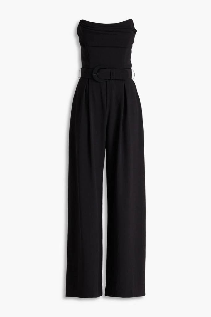 NICHOLAS Strapless draped crepe wide-leg jumpsuit 1
