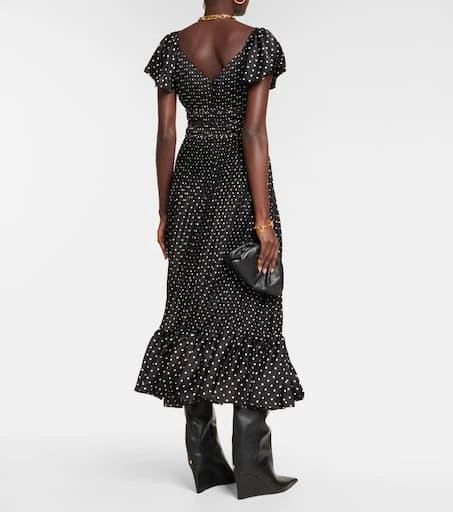 Ralph Lauren Polka-dot crêpe midi dress 3