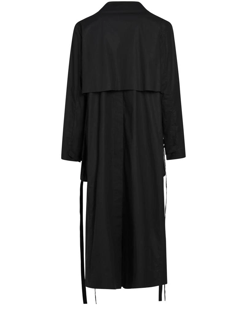 ANN DEMEULEMEESTER Ronny long trench coat oiled compact popeline 3
