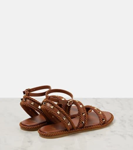 Valentino Rockstud Torchon leather sandals 2