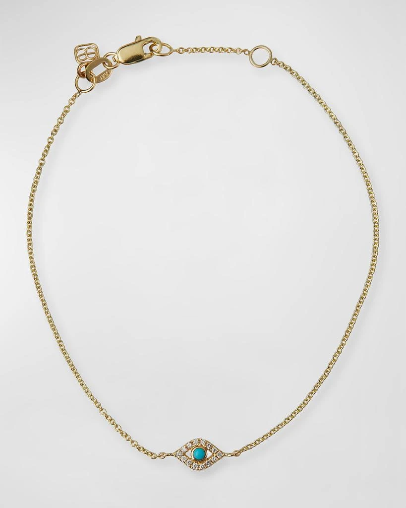 Sydney Evan Small Diamond Evil Eye Bracelet
