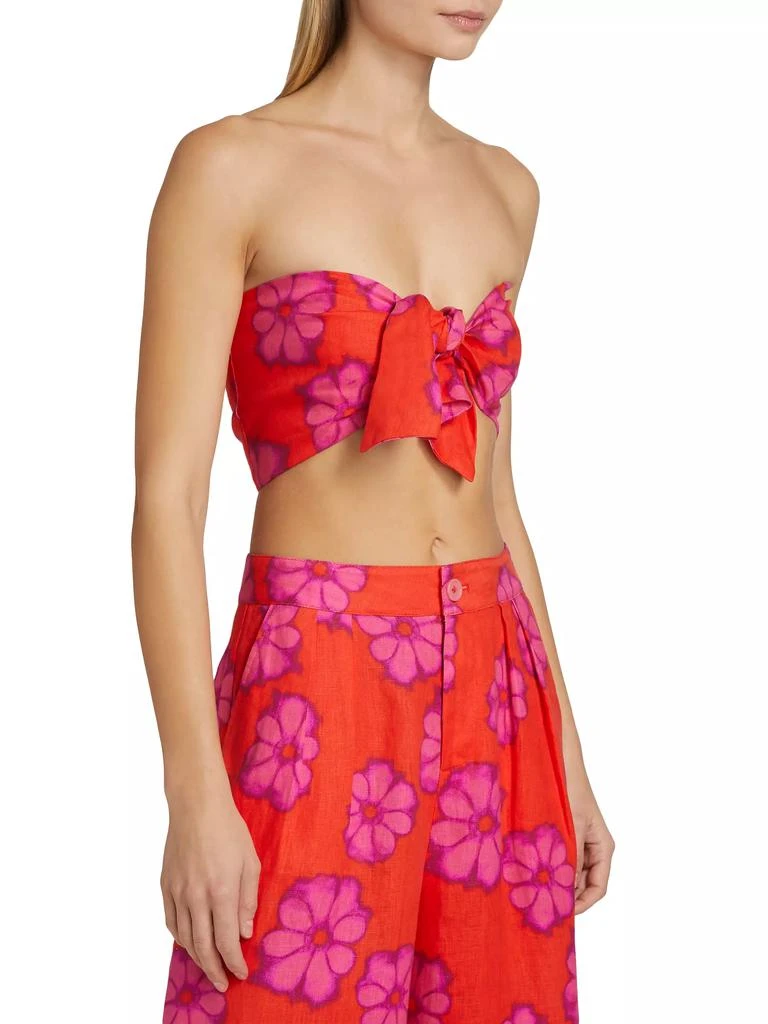 Rhode Toni Floral Linen Bra Top 4