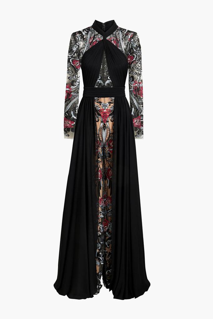 Zuhair Murad Embroidered silk-blend chiffon and tulle gown