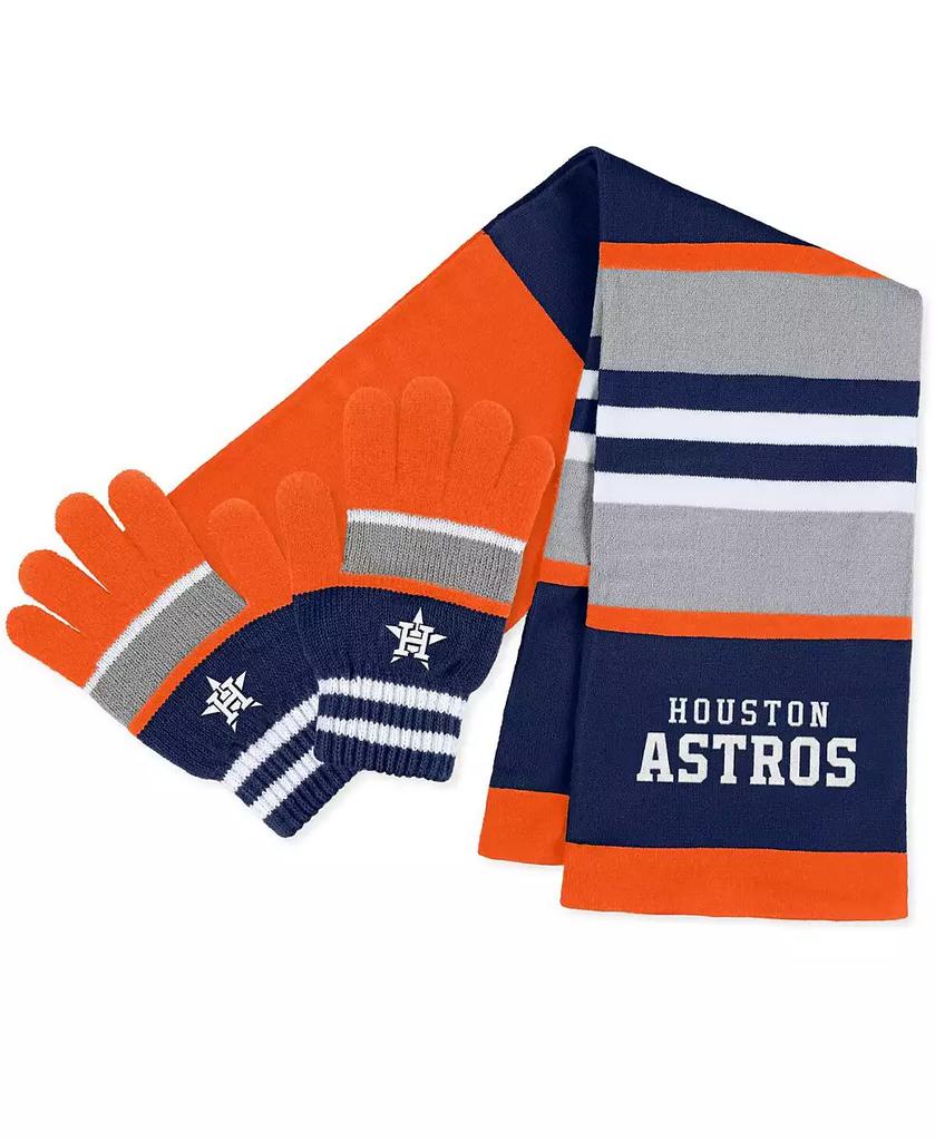 WEAR by Erin Andrews Women's Houston Astros Stripe Glove and Scarf Set