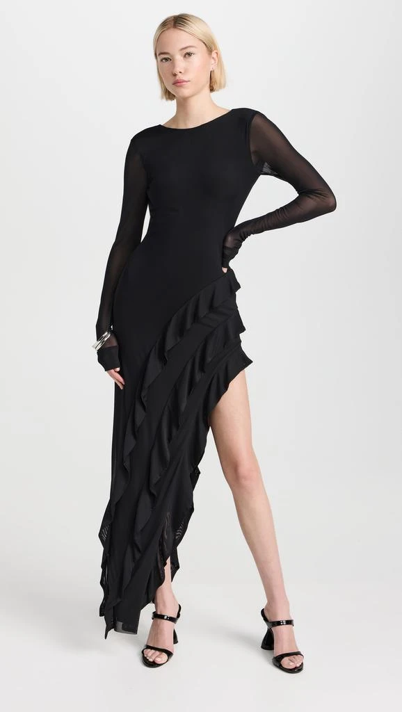 AFRM Jacie Ruffle Open Back Maxi Dress 6