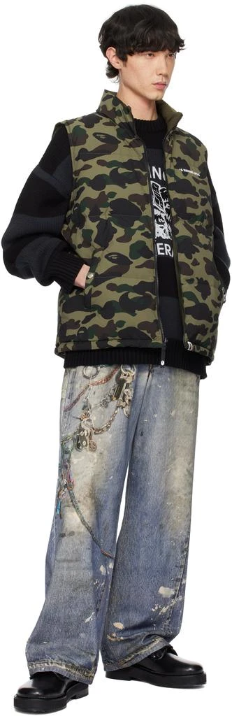 Bape Khaki 1st Camo Reversible Down Vest 5