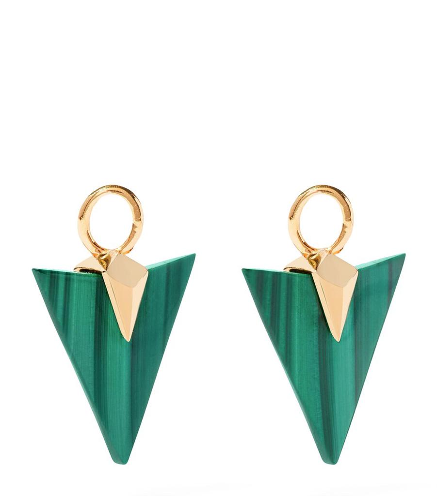 Annoushka Yellow Gold and Malachite Flight Arrow Earring Drops