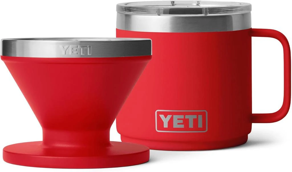 YETI YETI Rambler 14 oz CL Stackable Mug, Stainless Steel, Vacuum Insulated  with MagSlider Lid Pour Over Coffee Maker Accessory Ramblers, Rescue Red -  Compare Prices from 3+ Stores - BeyondStyle