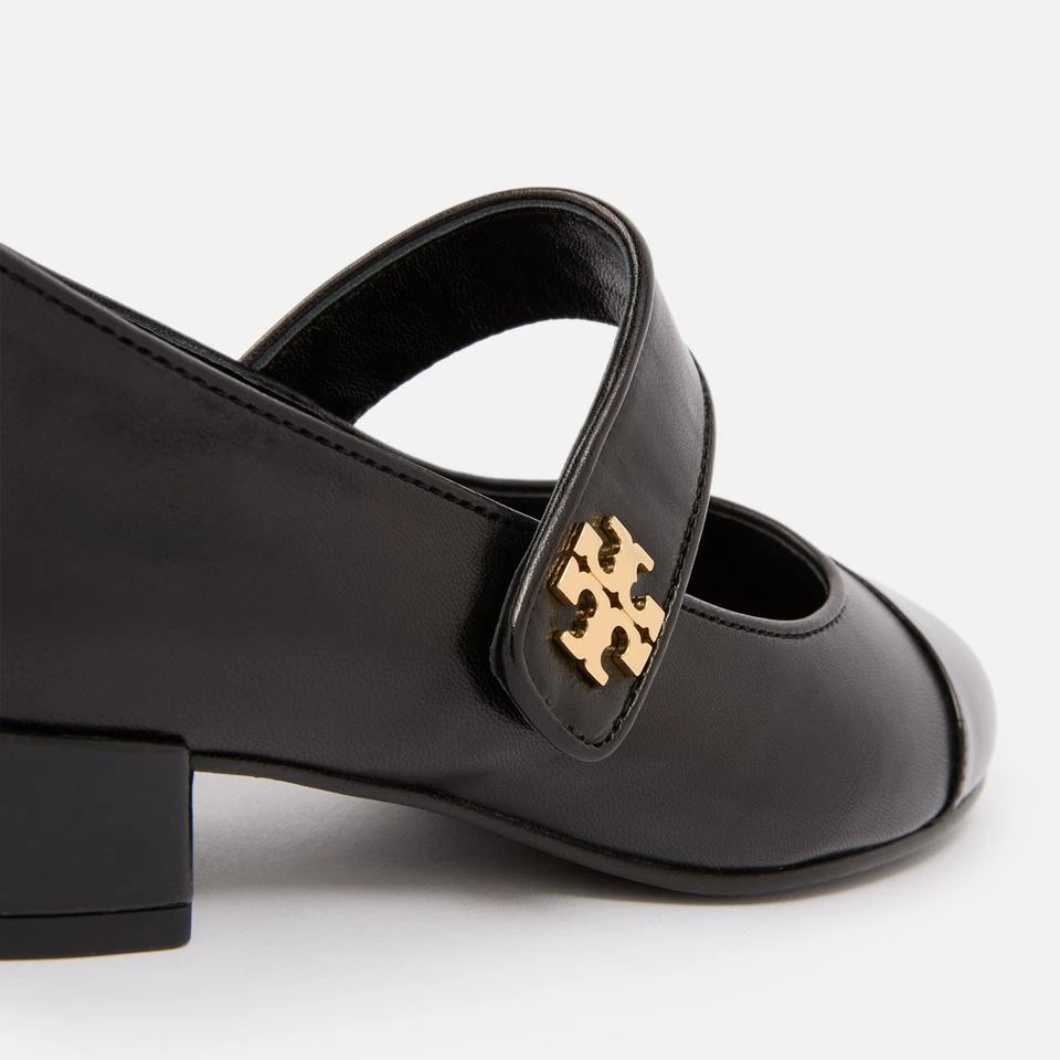 Tory Burch TORY BURCH WOMEN'S CAP-TOE LEATHER MARY JANE HEELS 3