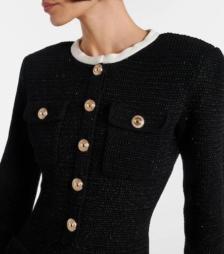 Self Portrait Cotton and wool-blend minidress 4