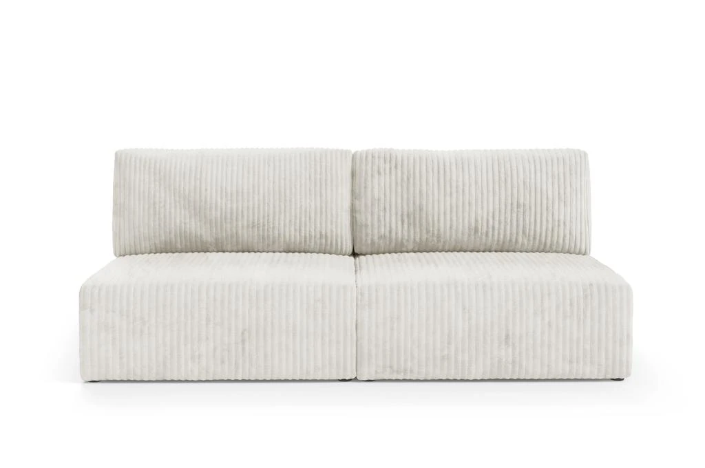 预计3周后发货 Nazar Home Canapé Droit Convertible 3 Places - Elior - Velours Beige 1