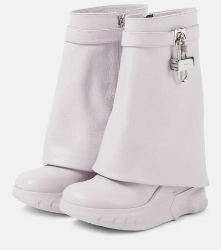 Givenchy Shark Lock leather biker boots 5